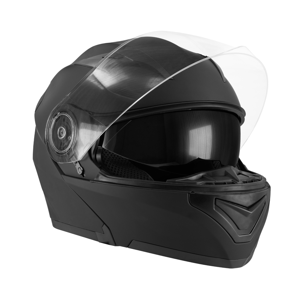 Casco De Moto Modular Abatible - Doble Visera, Talla única Ajustable, Material ABS