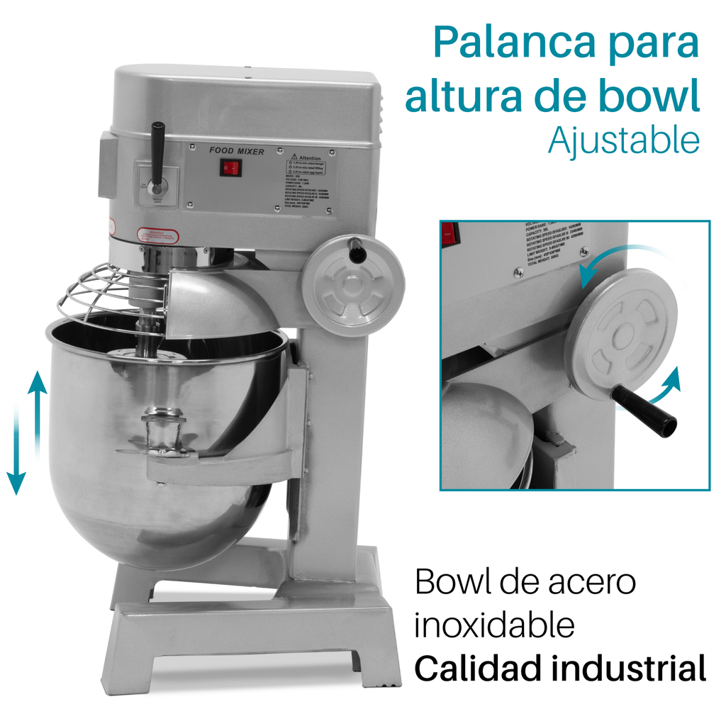 Batidora Planetaria Industrial Amasadora Mezcladora 110v 30l