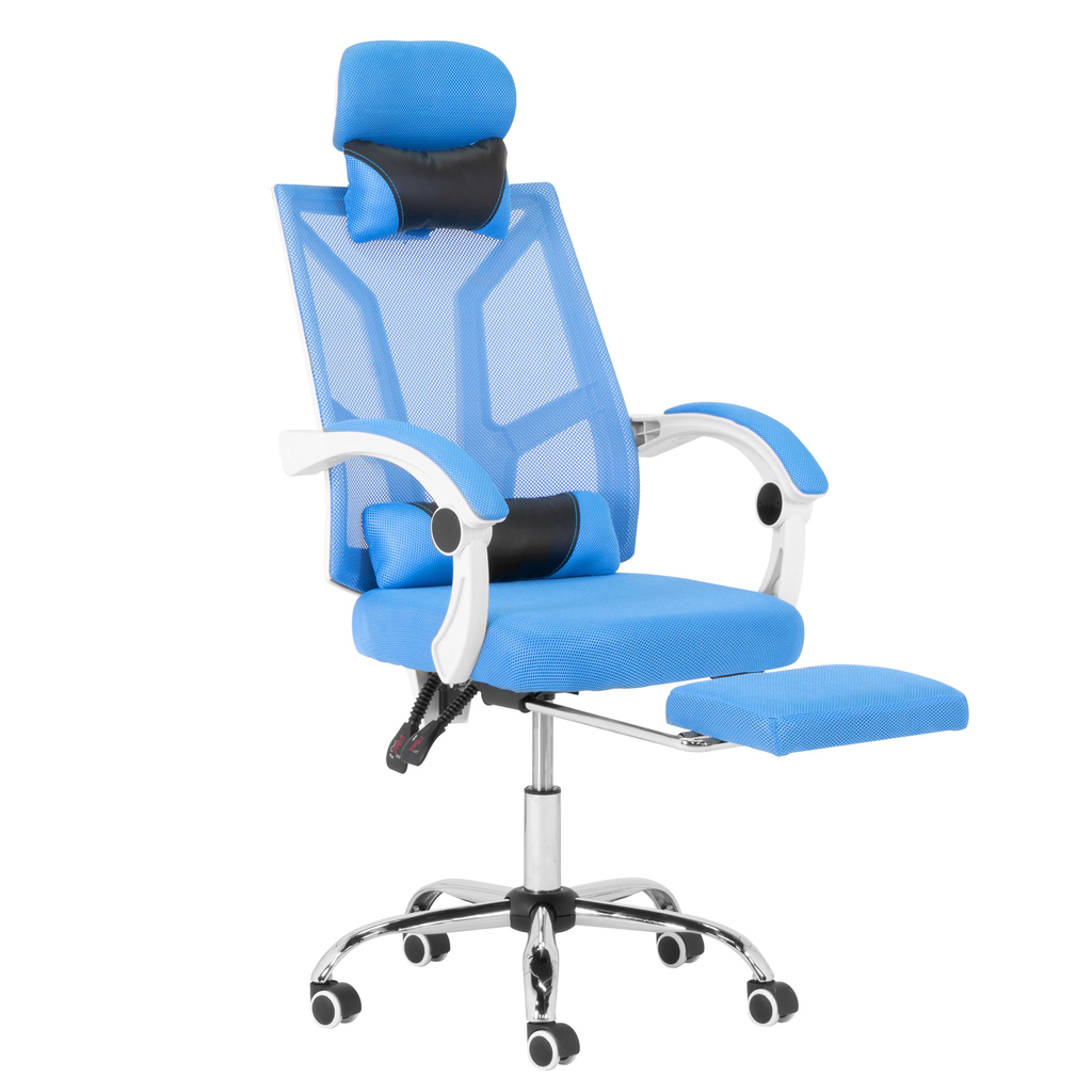 Silla de oficina reclinable con reposapiés, silla de oficina ergonómica con  soporte lumbar, silla de oficina ejecutiva de respaldo alto, altura y