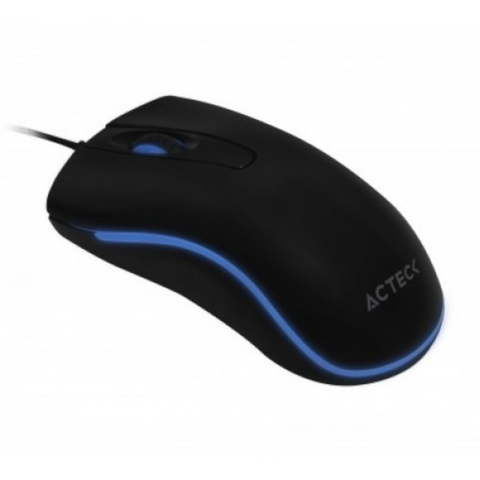 Acteck Ac-929677 Mouse Gaming X Usb Led Azul 1000dpi Negro