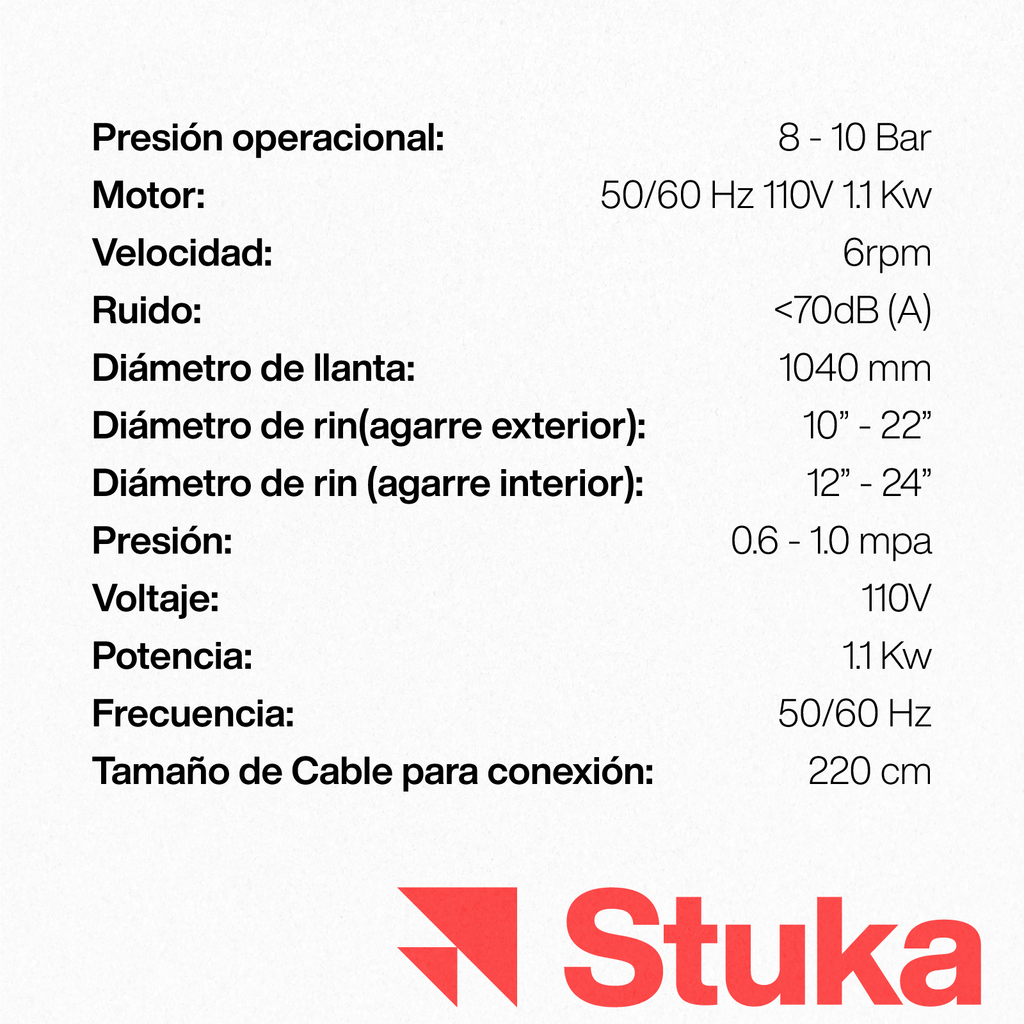 Desmontadora De Llantas Premium Stuka Neumatica Rin 10 A 24