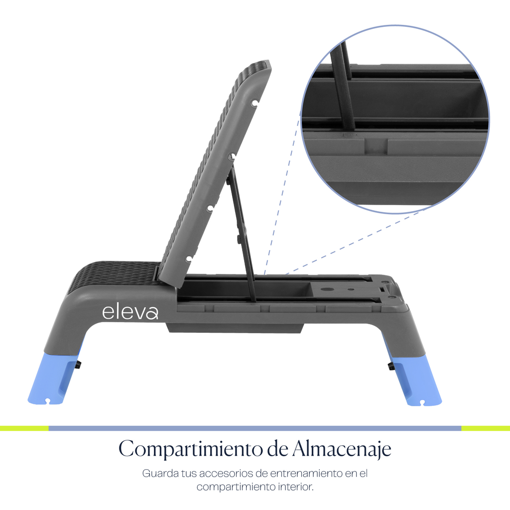 eleva Banco Multiposiciones Fitness Step Aerobicos 3 Niveles