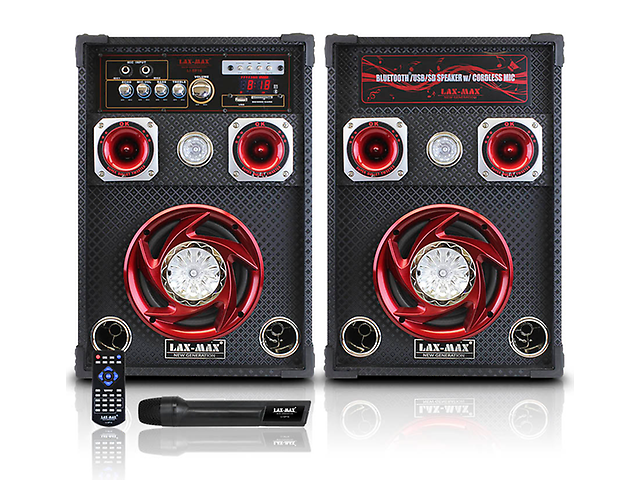 Laxmax Li Sp10 Par De Bafles Amplificado Micr fono