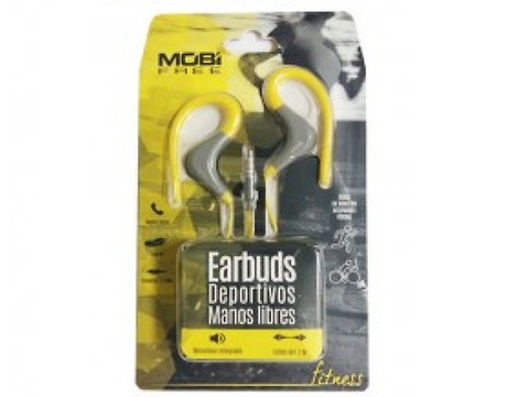 Mobi Free Mb 02004 Audifonos In Ear Con Microfono Deportivos Amarillos - ordena-com.myshopify.com