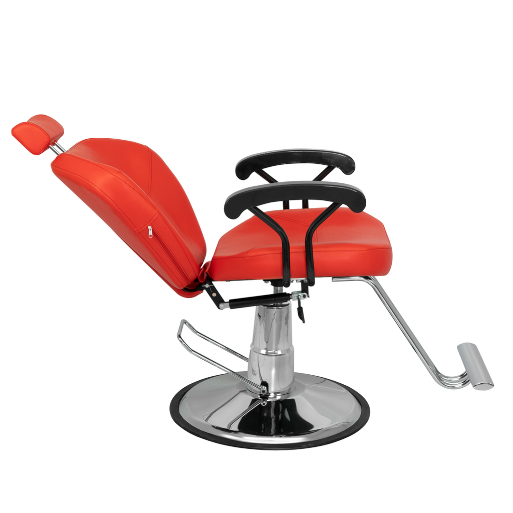 Silla Hidraulica Reclinable y Giratoria para Barberia Vinil