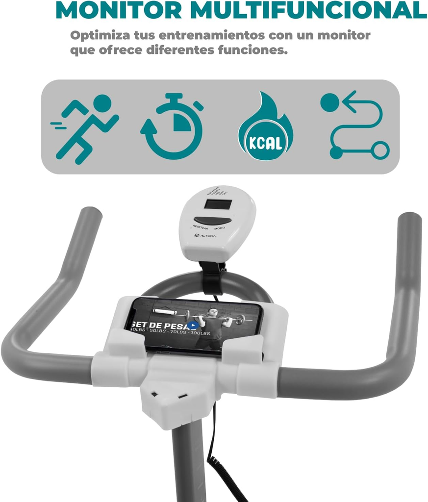 Bicicleta Fija Altera Para Spinning Ejercicio Cardio Fitness