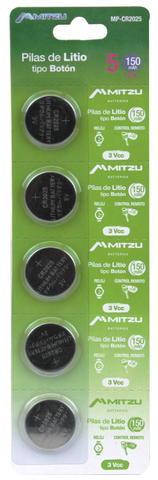 Mitzu Mp Cr2032 Bateria De Litio 3 V 180m Ah Paq. C/5 Pzas