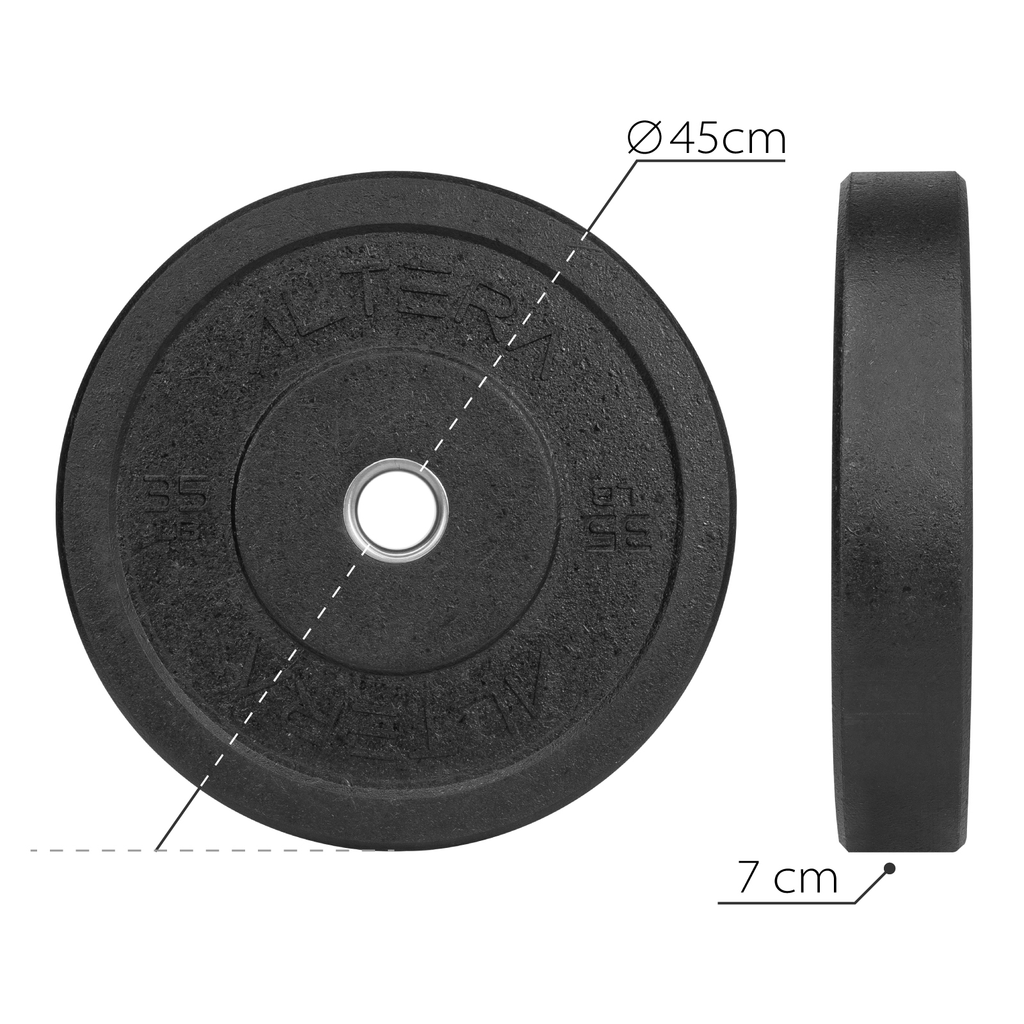 Disco Bumper 35 Lbs Altera Hitemp Olimpico Profesional