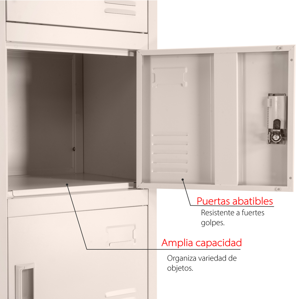 Locker Metalico 5 Puertas GUARDEX Casillero de Oficina Chapa