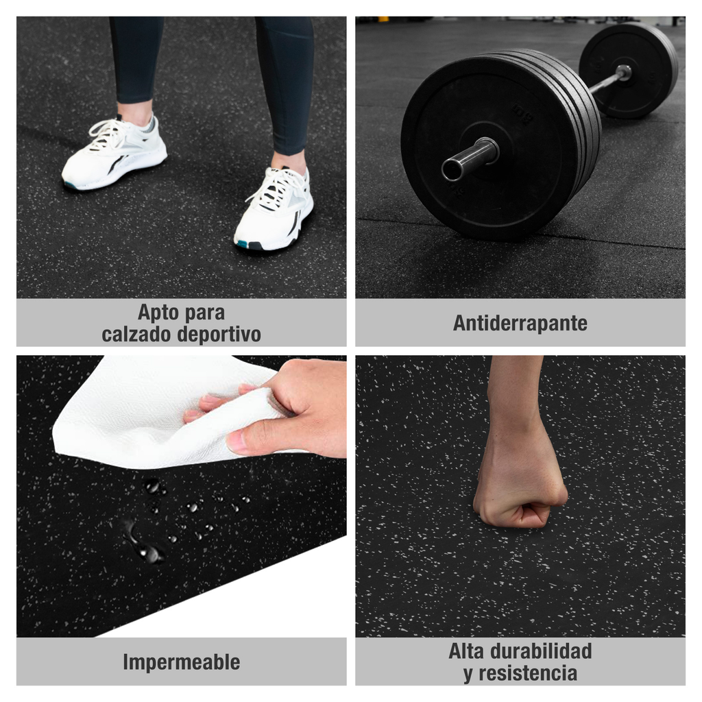 Rollo De Piso Para Gimnasio Altera Rudo Alto Impacto 10m2