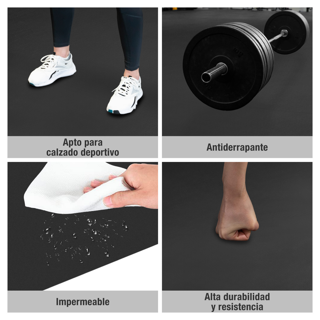 Rollo De Piso Para Gimnasio Altera Rudo Alto Impacto 10m2