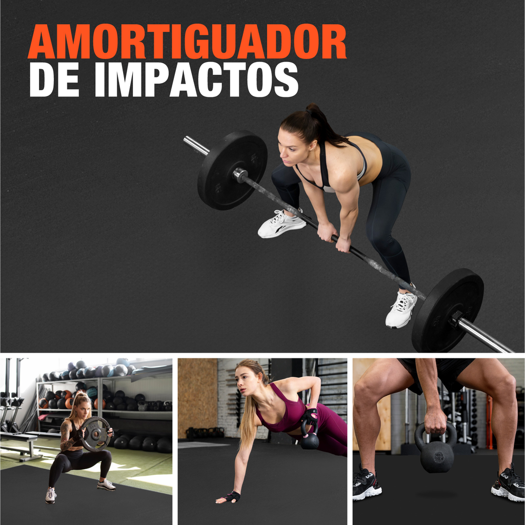 Rollo De Piso Para Gimnasio Altera Rudo Alto Impacto 10m2