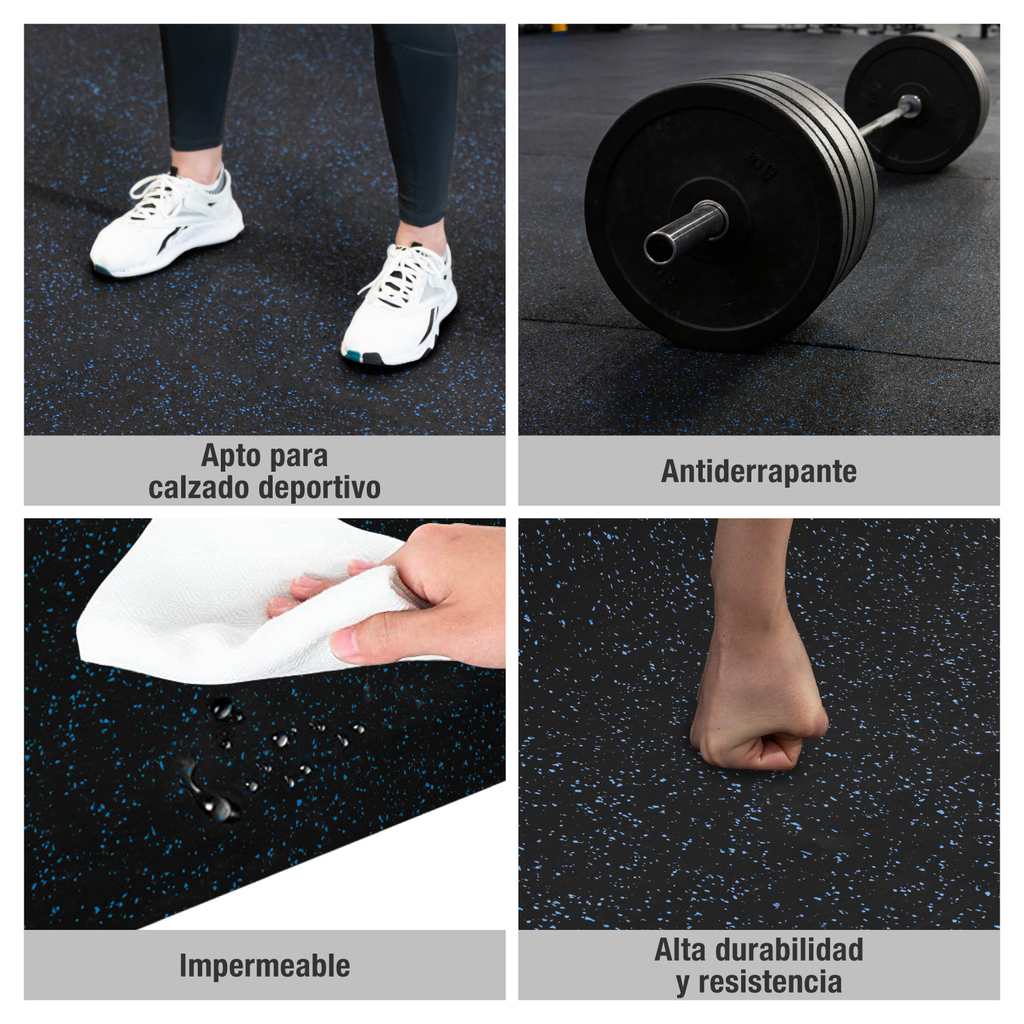 Rollo De Piso Para Gimnasio Altera Rudo Alto Impacto 10m2