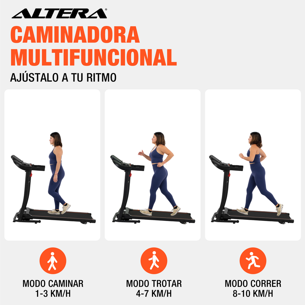 Caminadora Electrica Plegable Altera 12 Programa Profesional