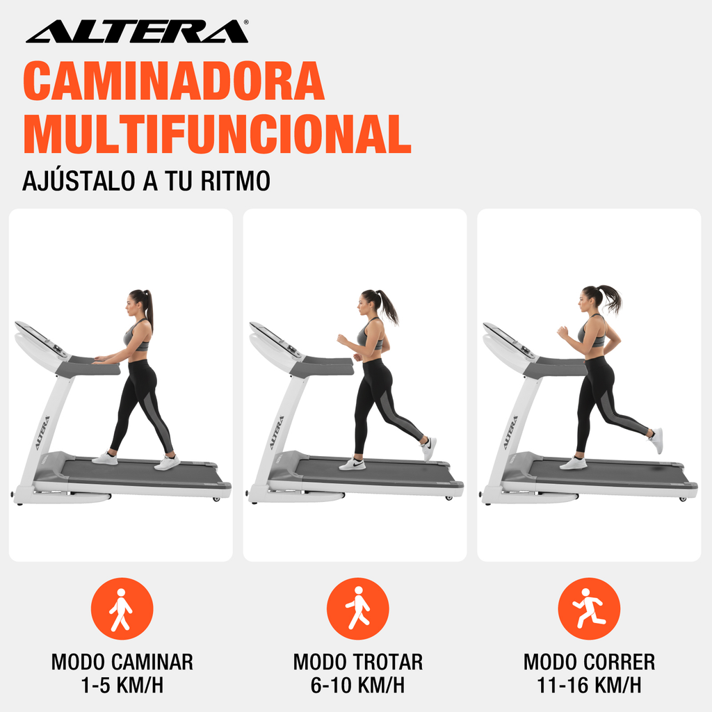 Caminadora Electrica Altera Con Inclinacion Fitness Plegable
