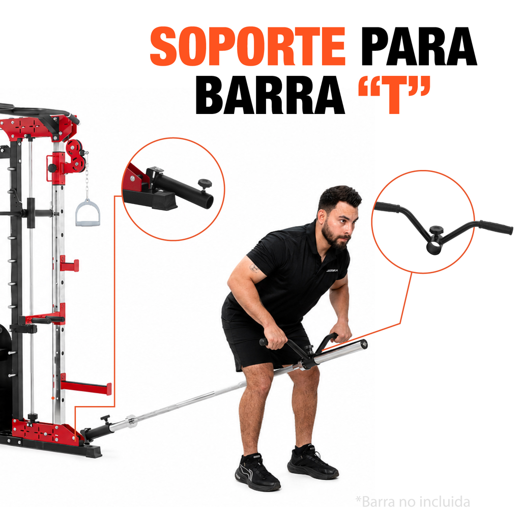 Jaula Smith Power Rack Gimnasio Multifuncional Altera Gym