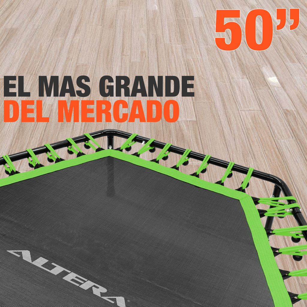 Trampolin Ejercicio Aerobico Fitness Hexagonal Barra Altera