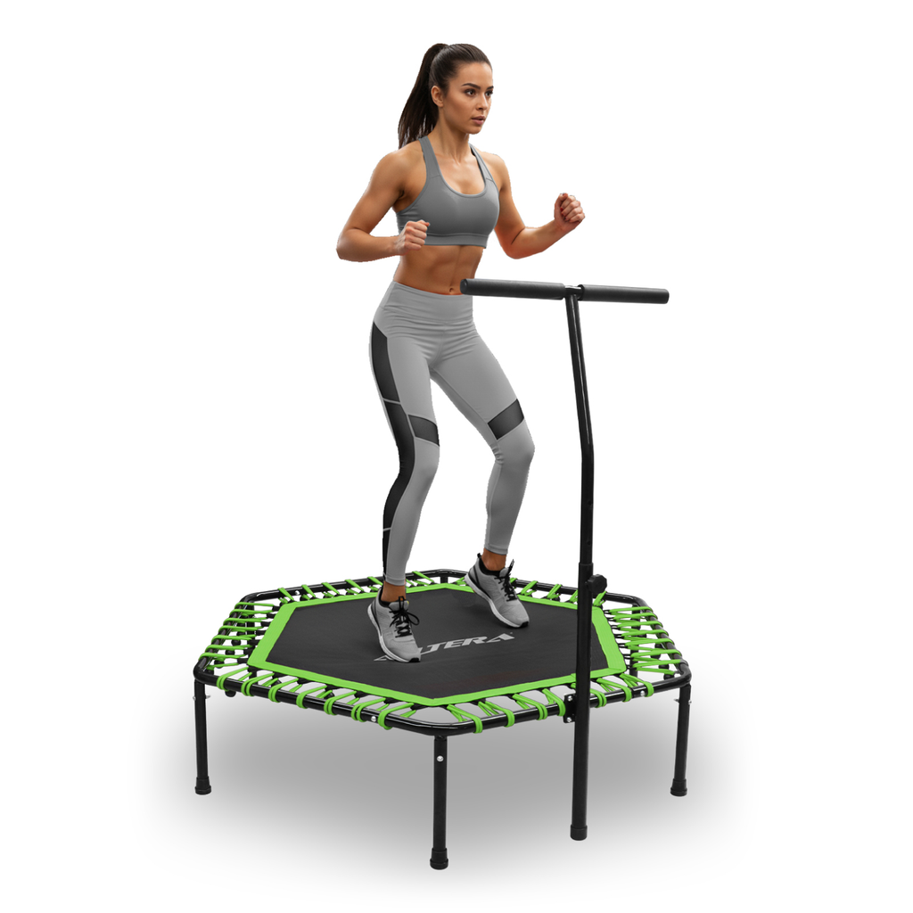 Trampolin Ejercicio Aerobico Fitness Hexagonal Barra Altera