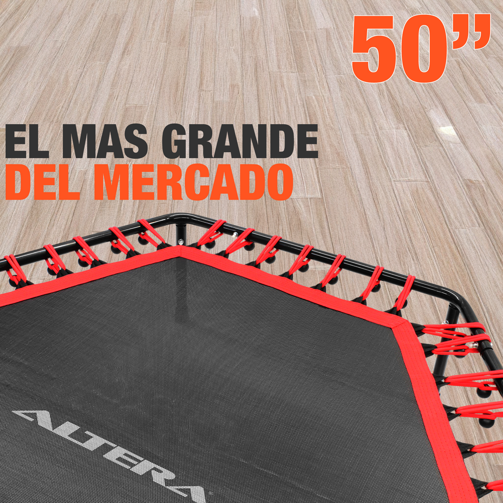 Trampolin Ejercicio Aerobico Fitness Hexagonal Barra Altera