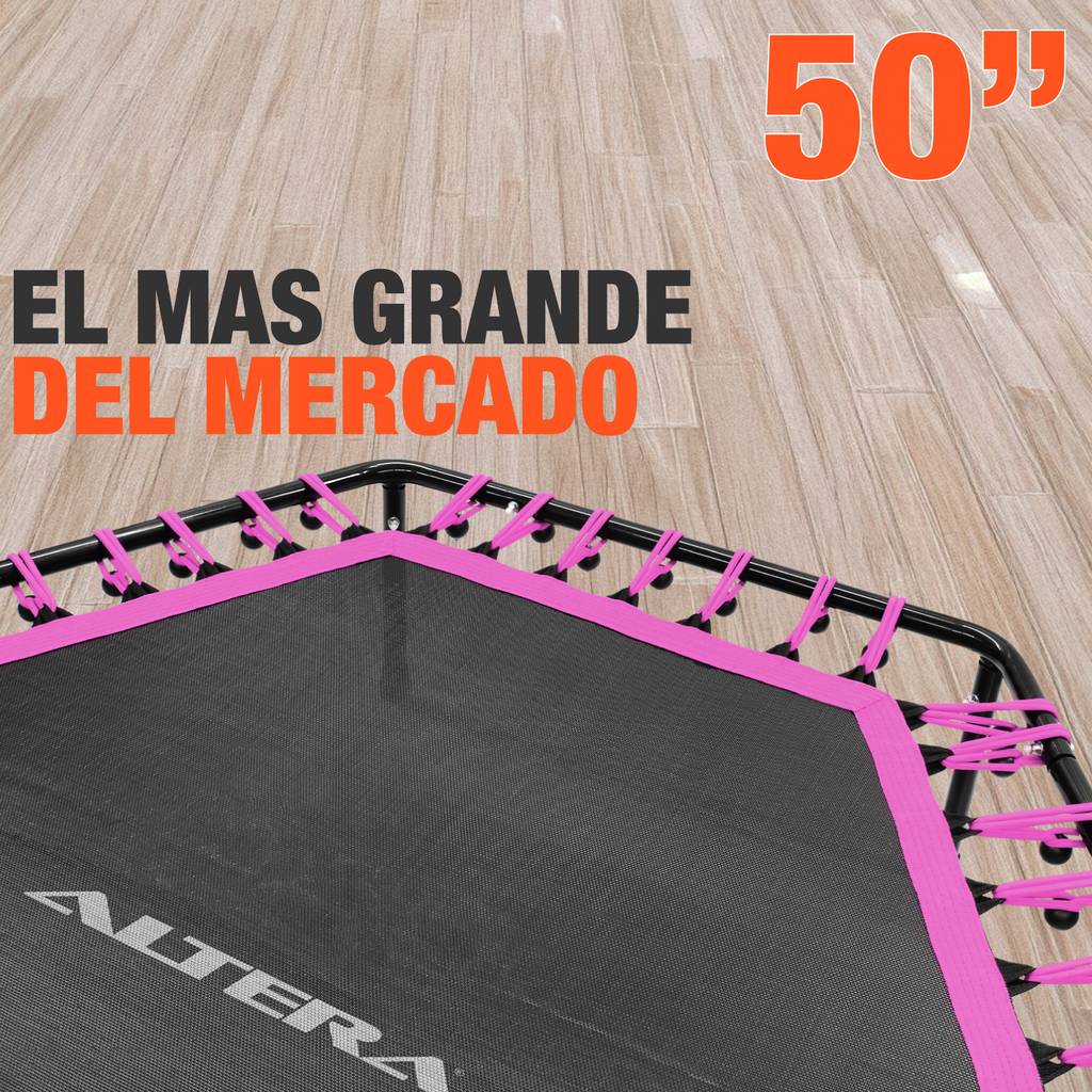Trampolin Ejercicio Aerobico Fitness Hexagonal Barra Altera