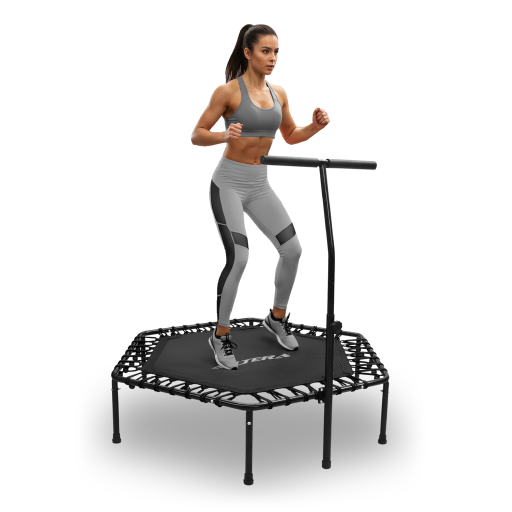 Trampolin Ejercicio Aerobico Fitness Hexagonal Barra Altera