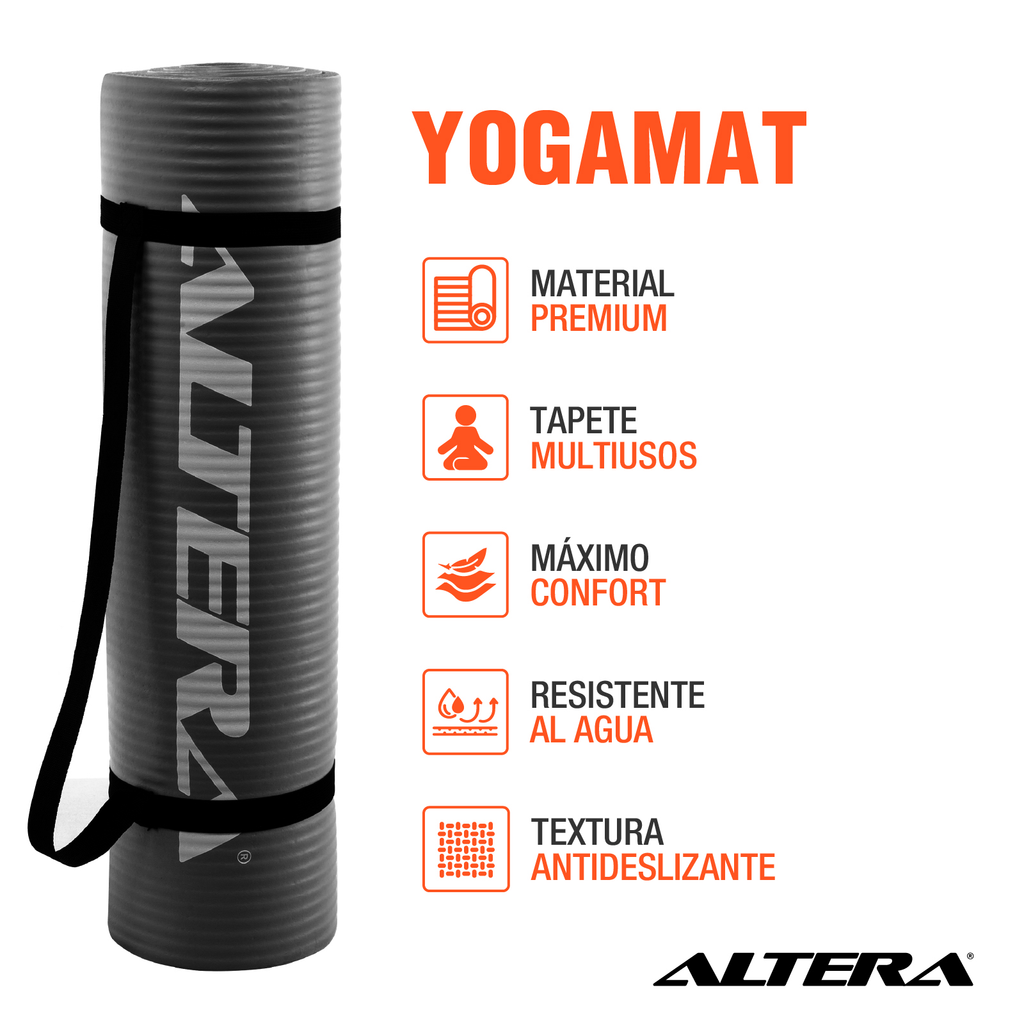 Tapete Ejercicio Altera Yoga Mat 10mm Grueso Pilates