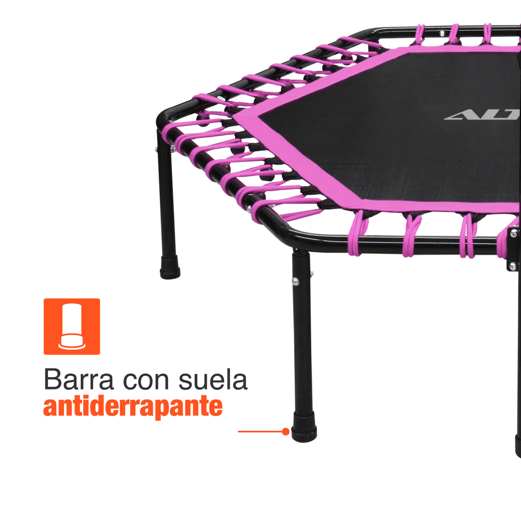 Trampolin Ejercicio Aerobico Fitness Hexagonal Barra Altera