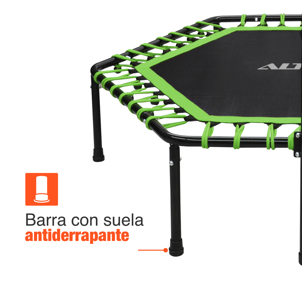 Trampolin Ejercicio Aerobico Fitness Hexagonal Barra Altera