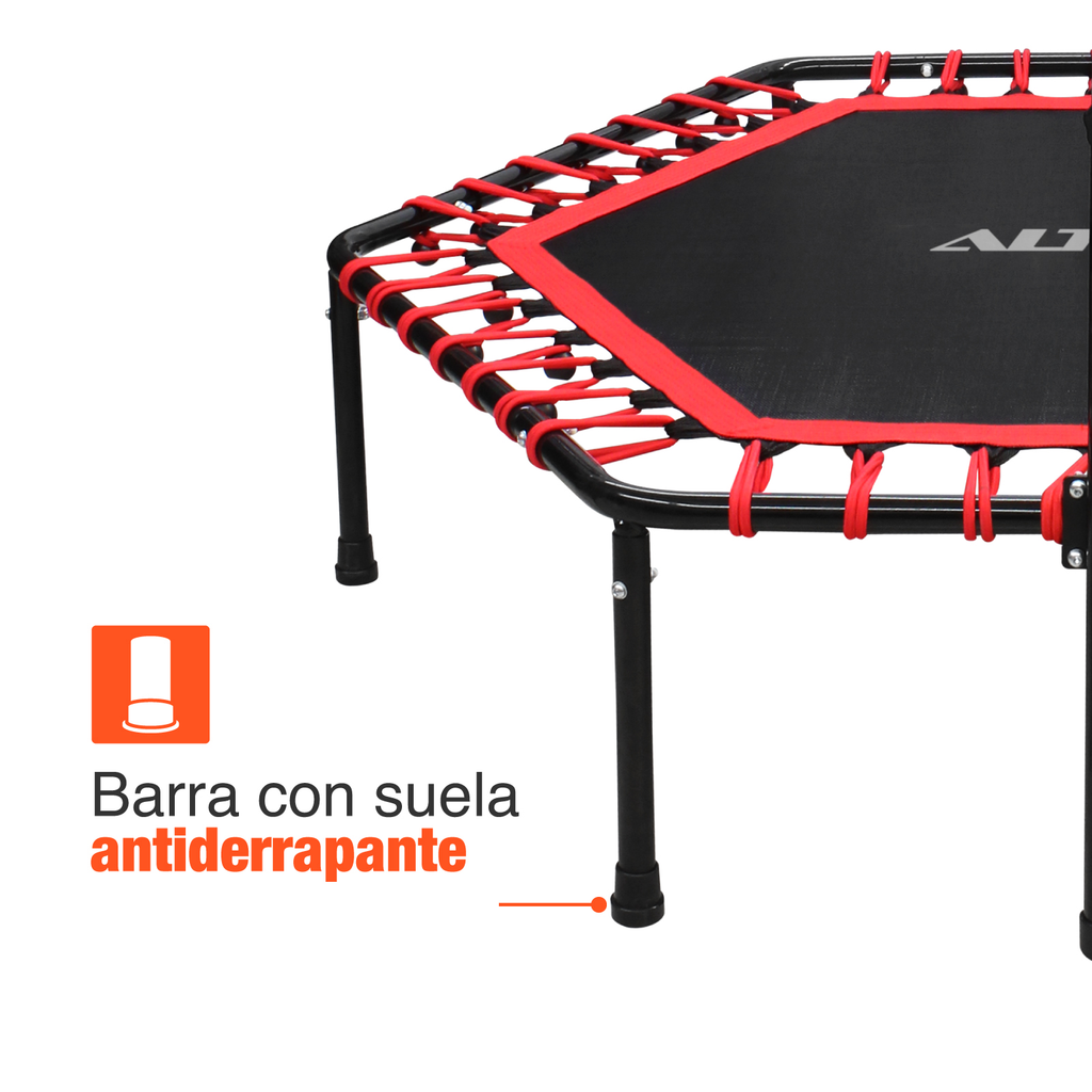 Trampolin Ejercicio Aerobico Fitness Hexagonal Barra Altera