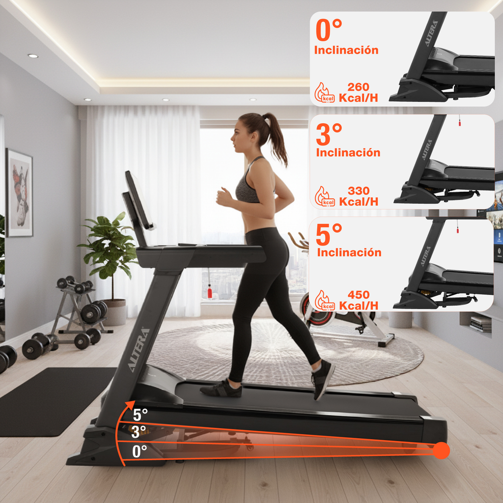 Caminadora Electrica Altera Plegable Inclinacion Profesional