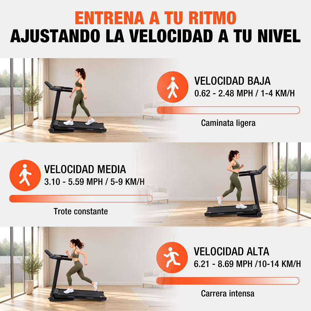 Caminadora Electrica Fitness Plegable Con Inclinacion Altera