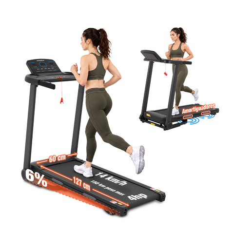 Caminadora Electrica Fitness Plegable Con Inclinacion Altera