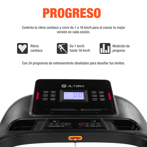 Caminadora Electrica Altera Plegable 3hp Fitness Profesional