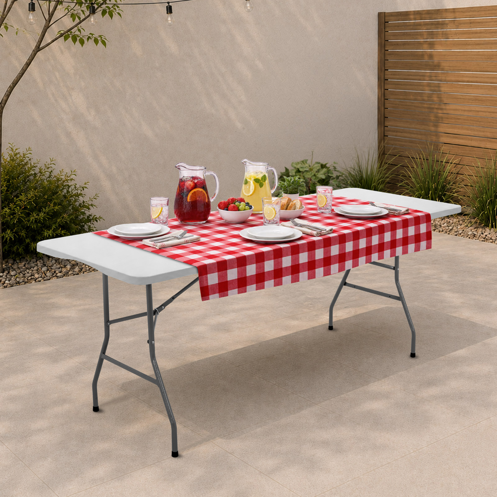Mesa Plegable Tipo Portafolio 1.80m Alta Resistencia 100kg