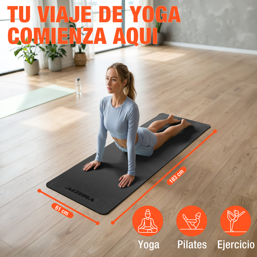Tapete De Yoga Altera Tpe Alta Densidad Pilates Relajacion