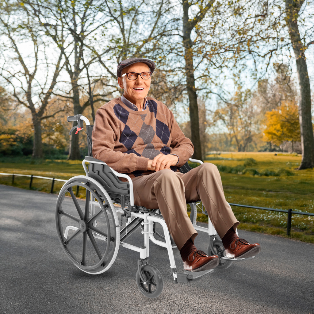 Silla De Ruedas Extra Ancha Onof Reforzada Acojinada Freno