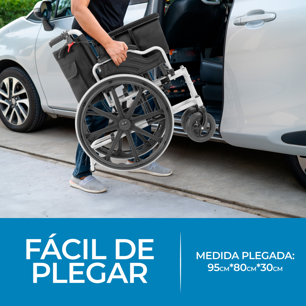 Silla De Ruedas Extra Ancha Onof Reforzada Acojinada Freno