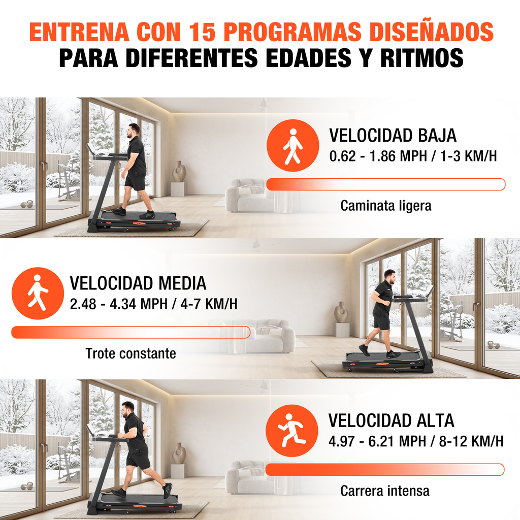 Caminadora Electrica Plegable Inclinacion Amortiguacion