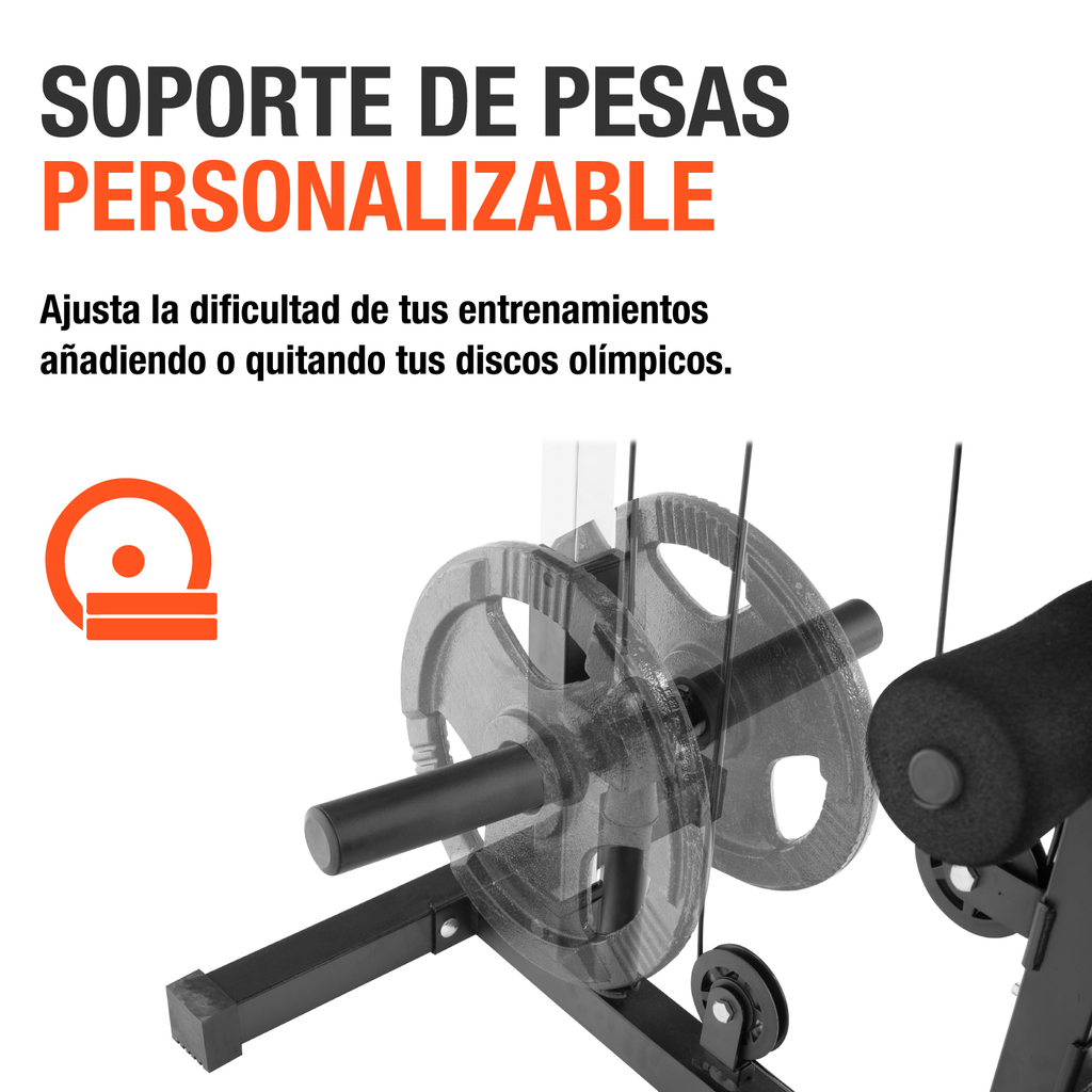 Multifuncional Gym Altera Maquina Para Piernas Con Polea