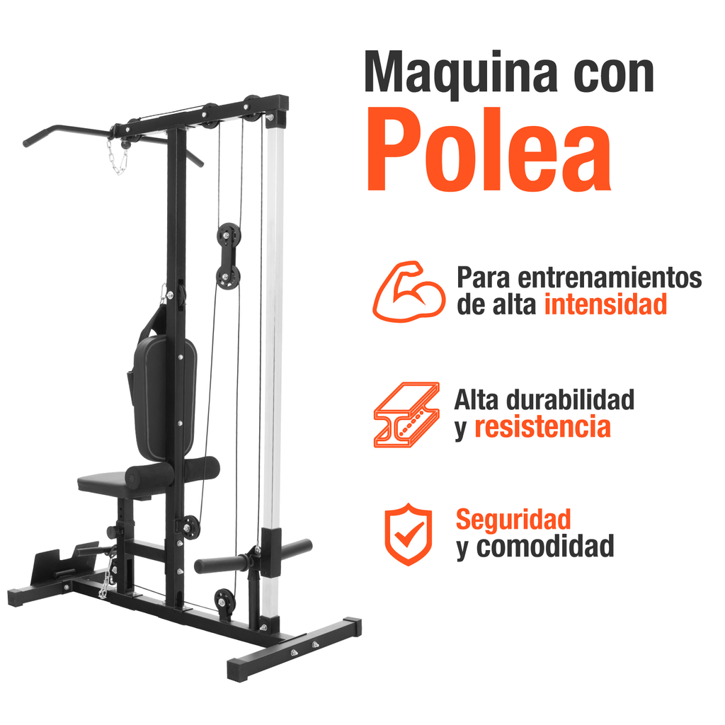 Multifuncional Gym Altera Maquina Para Piernas Con Polea