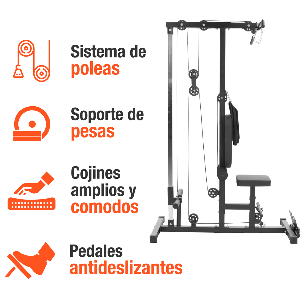 Multifuncional Gym Altera Maquina Para Piernas Con Polea