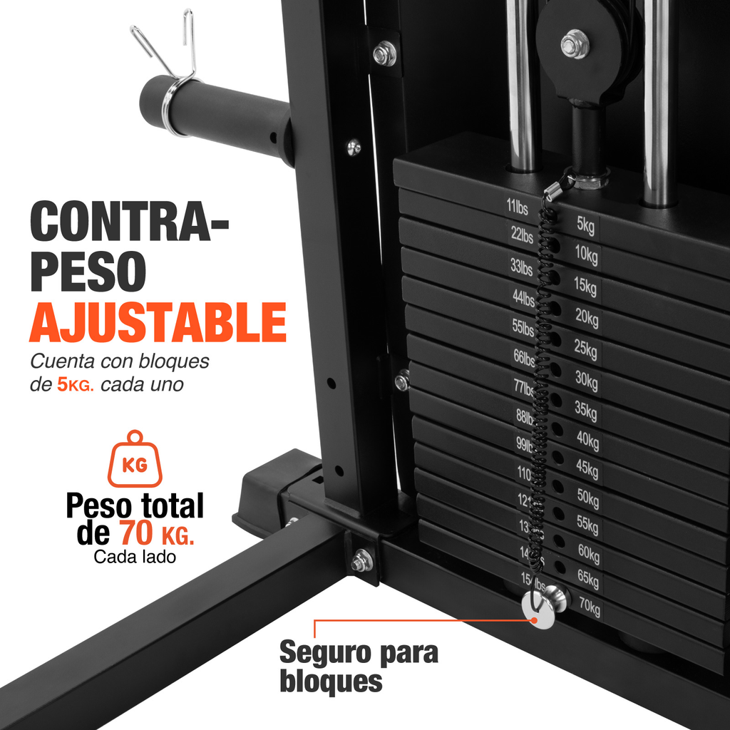 Jaula Smith Power Rack Gimnasio Multifuncional Altera Gym