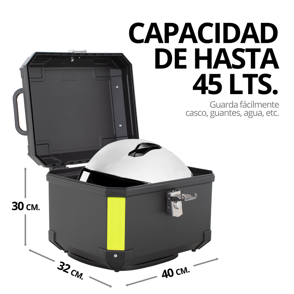 Caja Para Moto Maletero Abs Onof 45l Impermeable Resistente