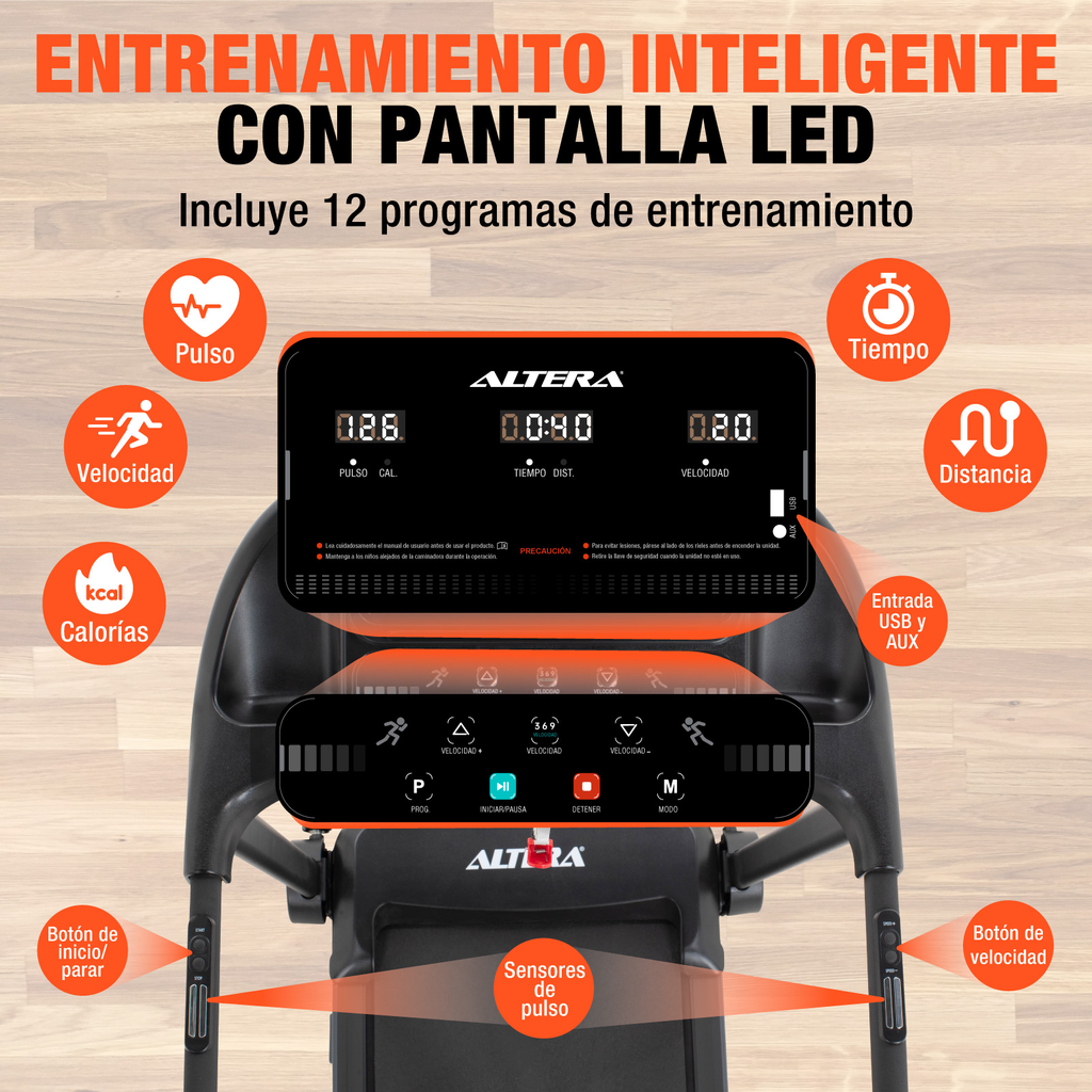 Caminadora Electrica Altera Profesional Inclinacion 2.75hp