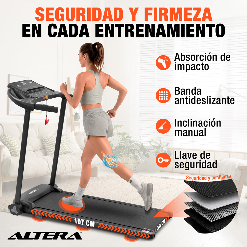 Caminadora Electrica Altera Profesional Inclinacion 2.75hp