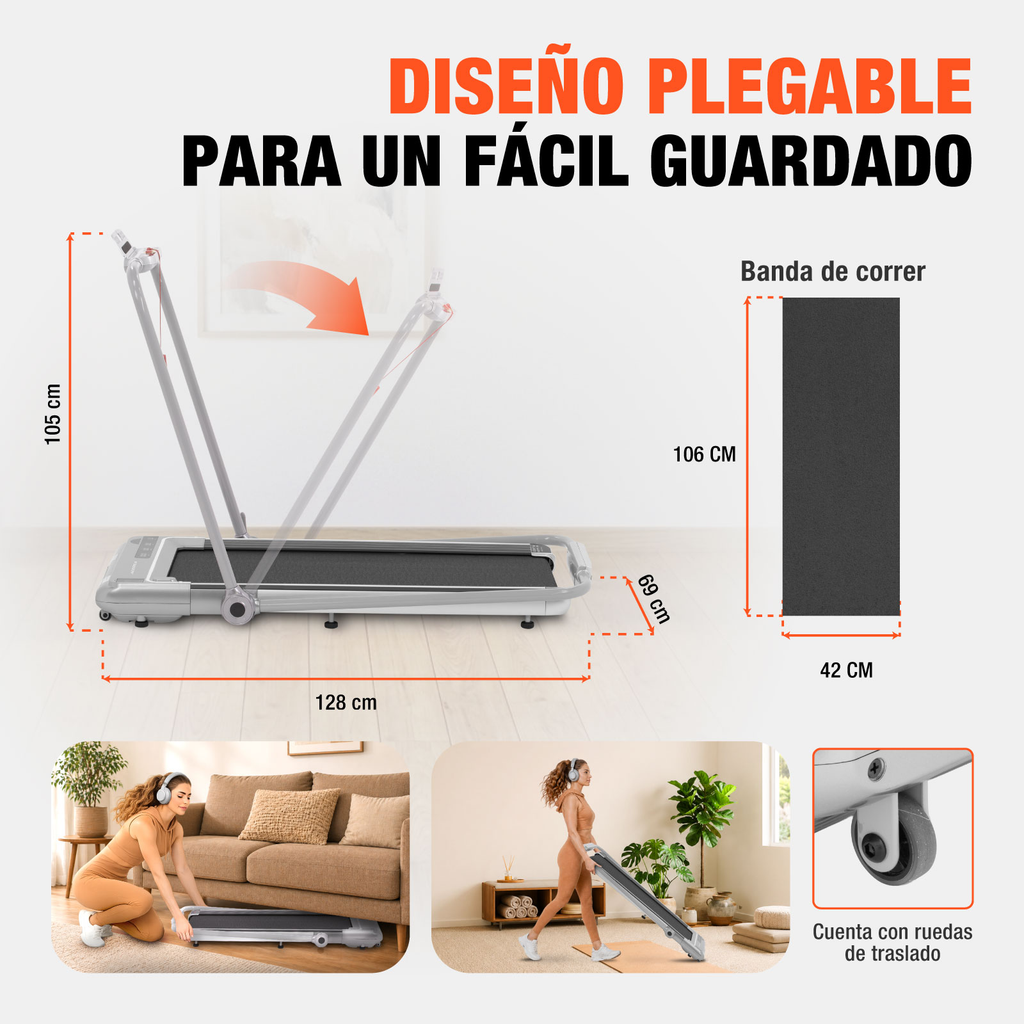 Caminadora Electrica Profesional Altera 2 En 1 Plegable Gym