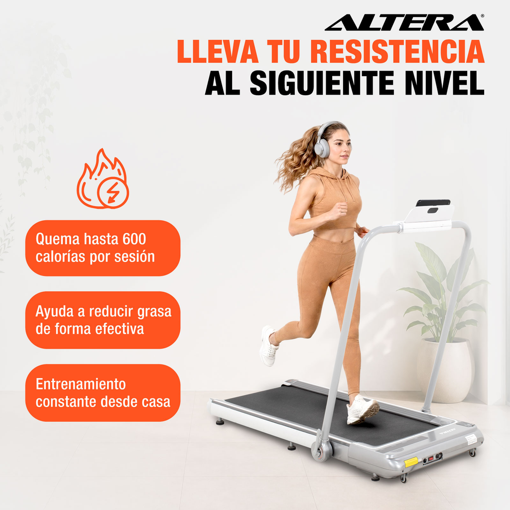 Caminadora Electrica Profesional Altera 2 En 1 Plegable Gym