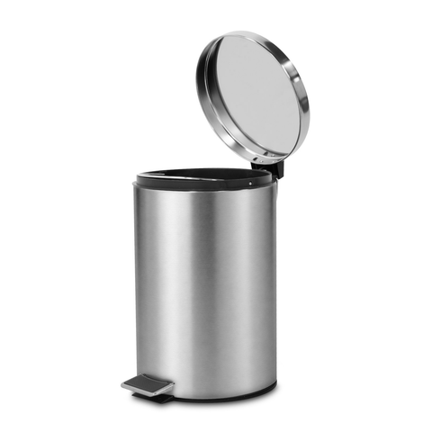 Bote De Basura De 12 Litros Con Tapa Pedal Acero Inoxidable