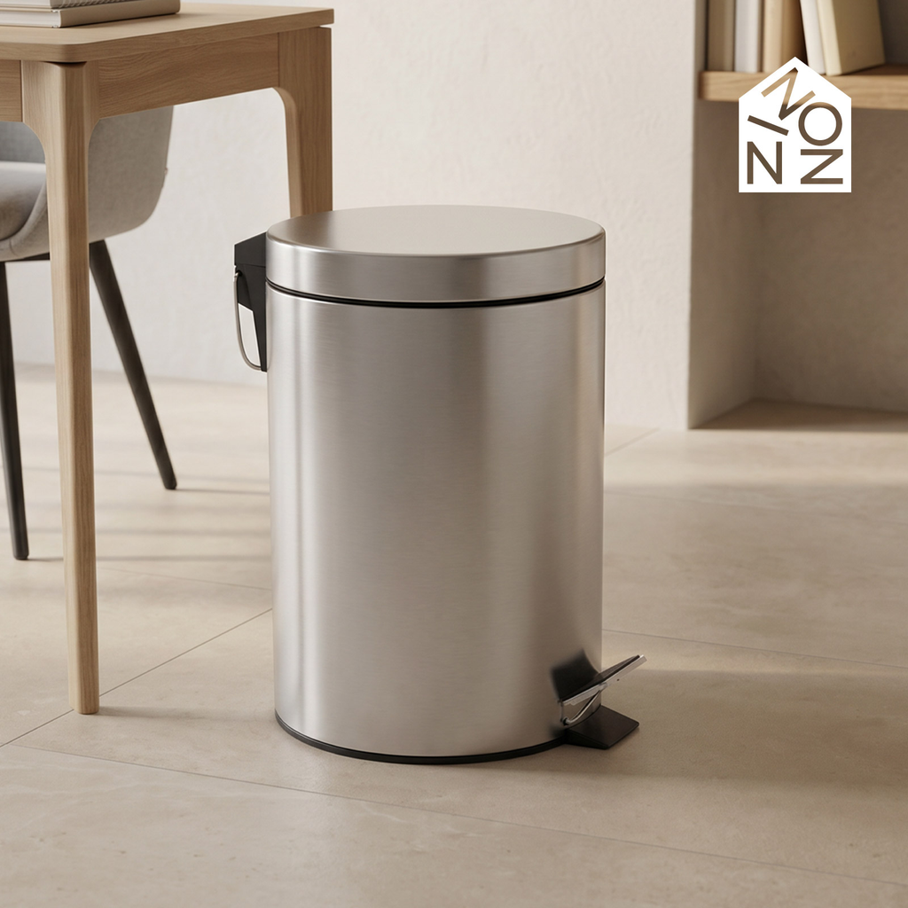 Bote Basura Acero Inoxidable 7l Ninon Resistente Baño Cocina