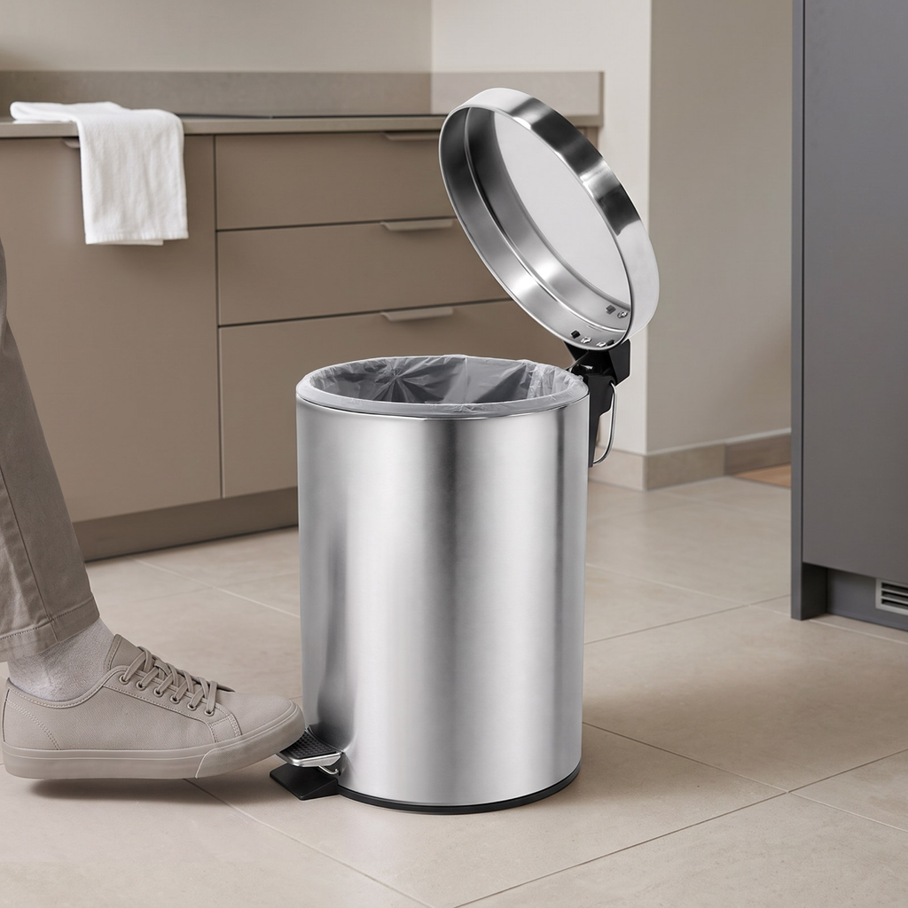 Bote Basura Acero Inoxidable 7l Ninon Resistente Baño Cocina